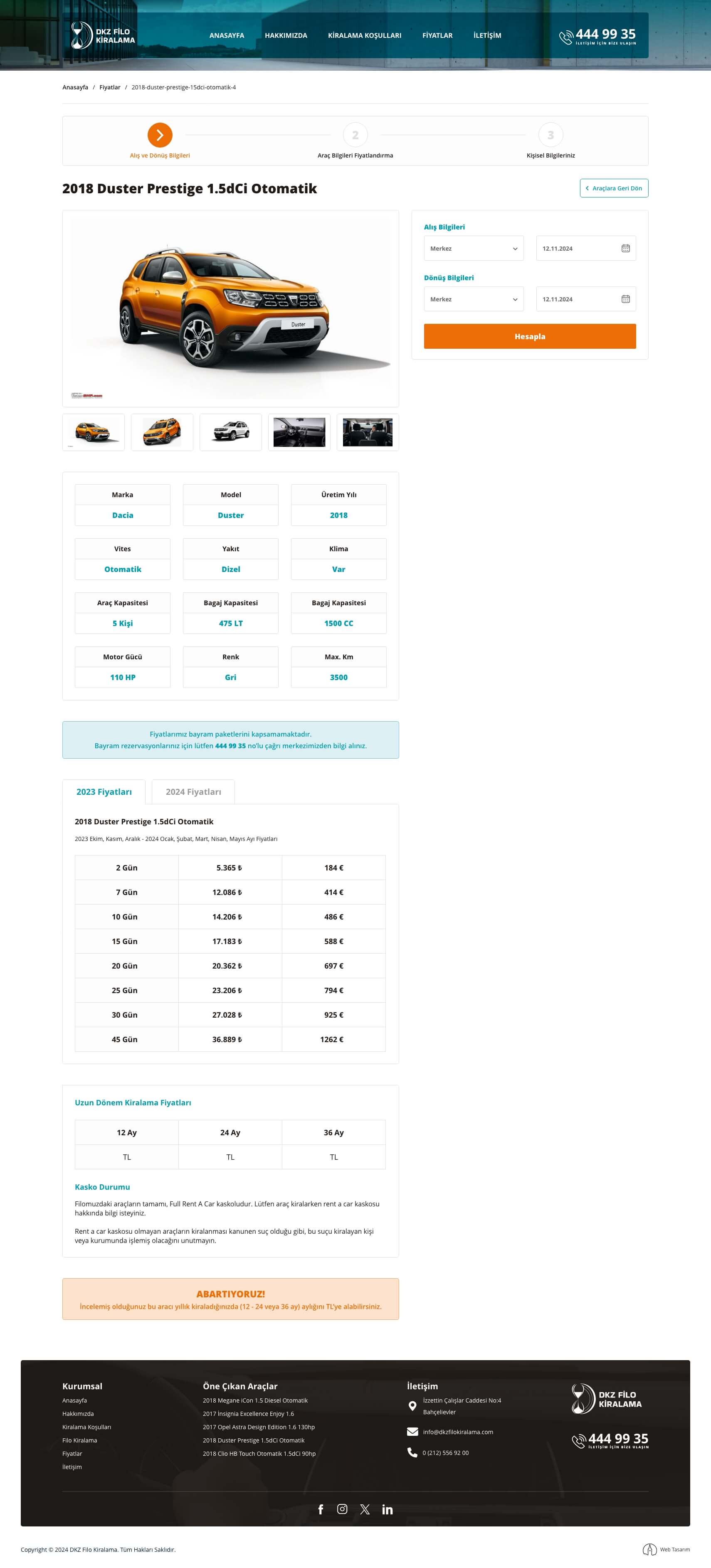 DKZ Filo Kiralama Ürün Detay